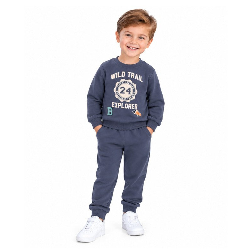 Boys Wild Trail graphic sweatshirt and matching jogger tracksuit set