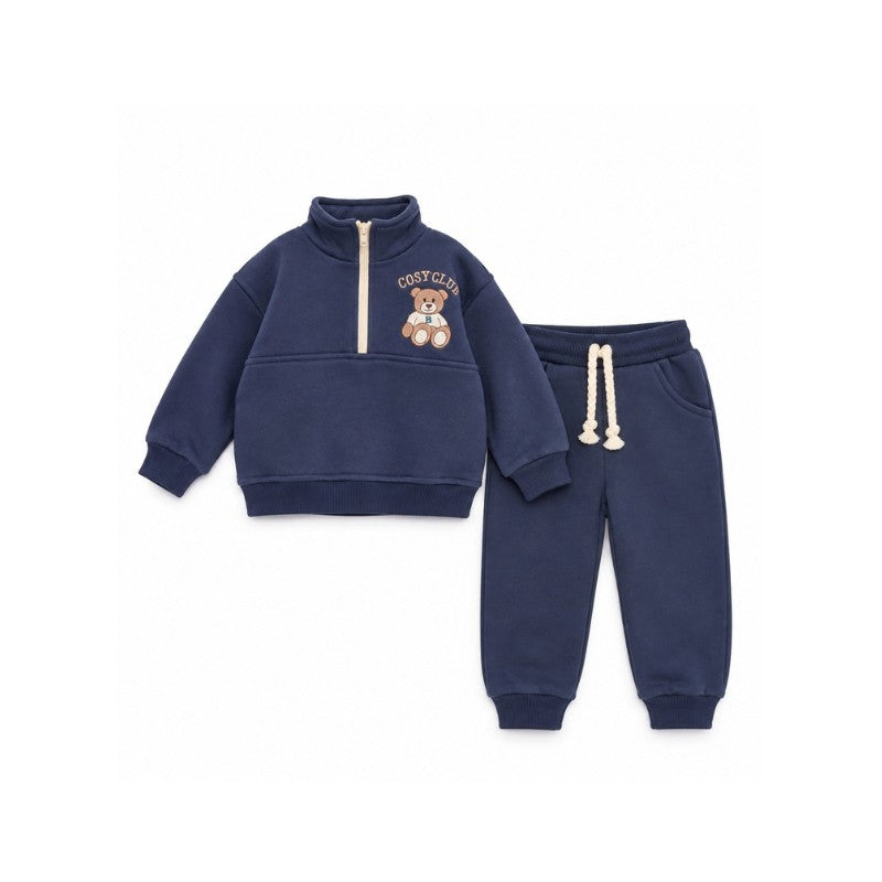 Navy Fleece kids’ tracksuit set 