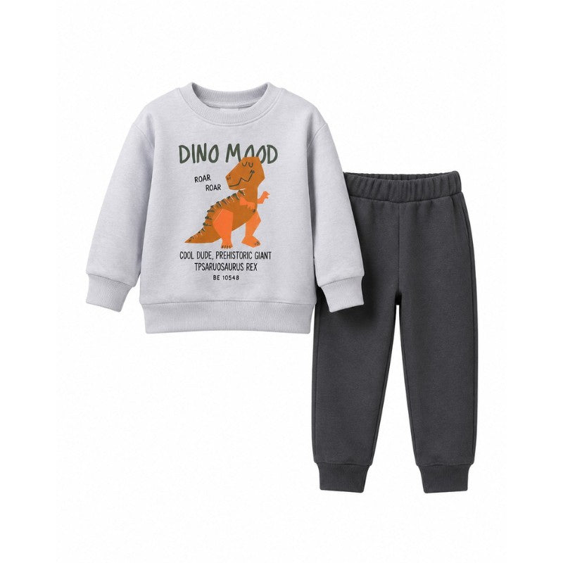  Grey dinosaur sweatshirt and joggers 