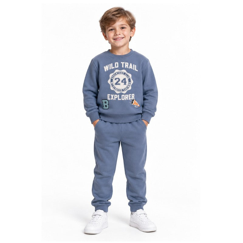 Boys Wild Trail graphic sweatshirt and matching jogger tracksuit set